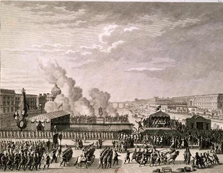 Proclamación del peligro para la patria, 22 de julio de 1792, grabado por Pierre Gabriel Berthault (1737-1831)