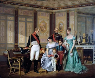 La emperatriz Josefina presentando a sus hijos al emperador Alejandro en Malmaison, c. 1839-1879