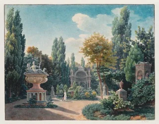 Monumento de Diane de Poitiers en el Jardín del claustro de los Pequeños-Augustinos, 1815