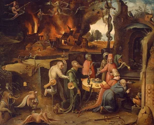 Tentación de San Antonio, por Jan Mandyn (circa 1500-1560)
