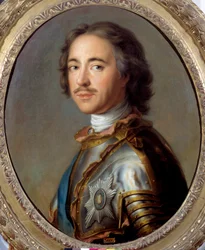 Retrato de Pedro I El Grande (1672-1725), zar de Rusia