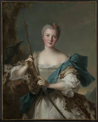 Retrato de una mujer como Diana, 1752