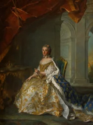 Retrato póstumo de Luisa Isabel de Francia (1727-1759), duquesa de Parma, vestida de corte