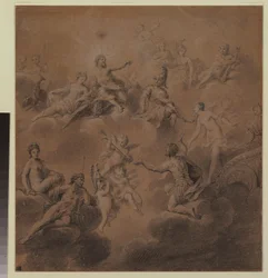 Venus presentando a Eneas a los dioses