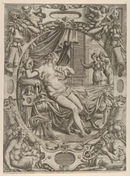 Cleopatra mordida por un áspid, 1535-55