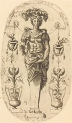 Mujer llevando una cesta en la cabeza