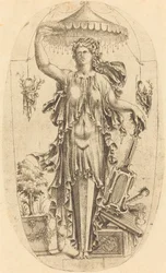 Mujer con instrumento musical