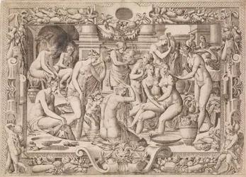 Mujeres bañándose, 1535-55