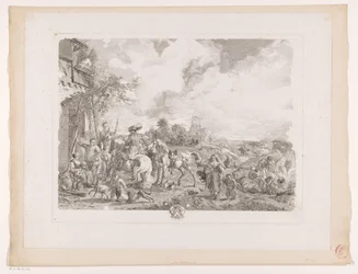 Viajeros por una posada Los bohemios Impresiones de pinturas de Philips Wouwerman (título de la serie) Oeuvres de Ph.pe Wouwermans Hollandois (título de la serie)