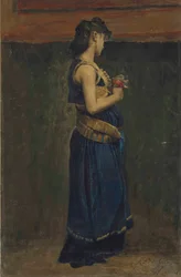 Jean-Paul Laurens - Estudio de una mujer merovingia de cuerpo entero