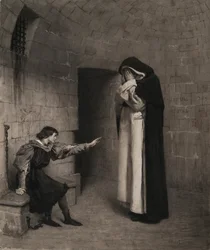 Jean-Paul Laurens - Maese Pedro en el calabozo de Juana de Arco