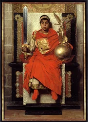 El Bajo Imperio: Flavio Honorio (384-423). Pintura del primer emperador de Occidente (395-423), de niño. Pintura de Jean Paul Laurens (1838-1921)