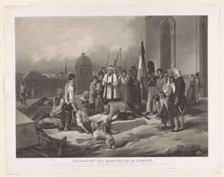 Entierro de las víctimas de la Revolución de Julio
Inhumación de los Mártires de la Libertad (título en el objeto)