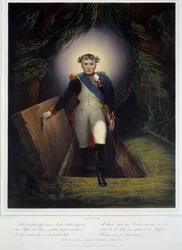 Retrato de cuerpo entero de Napoleón I (1769-1821) desde su tumba. Jean Jacques Werner (1791-1849) y Jean Pierre Marie Jazet (1788-1871)