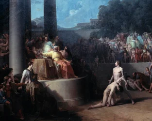 Los Juegos Olímpicos Pintura de Jean Pierre Saint Ours (1752-1809) Siglo XVIII Ginebra, Museo de Arte e Historia