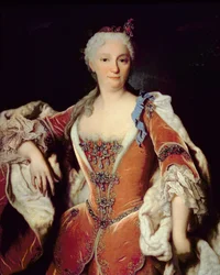131 0795087/2 Retrato de Isabel de Farnesio (1692-1766) segunda esposa de Felipe V de España (óleo sobre lienzo)