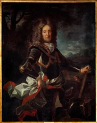 Retrato de Charles Henri de Lorraine, Príncipe de Vaudemont (1649-1723) hijo de Charles IV. Pintura de Jean Ranc (1674-1735)