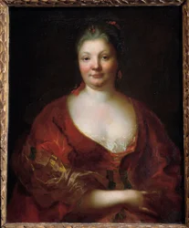 Retrato de Madame Du Noyer (1663-1719) Pintura de Jean Raoux (1677-1734) Orleans. Museo de Bellas Artes