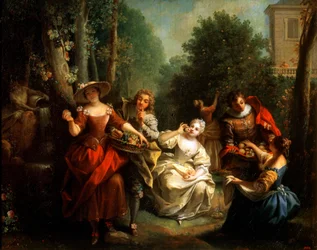 Gusto de la serie Los Cinco Sentidos, finales de 1720 o principios de 1730