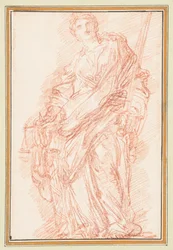 Alegoría de la justicia con espada y balanza