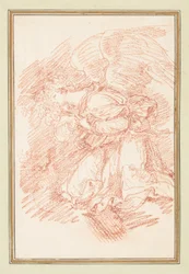 Figura alada arrodillada