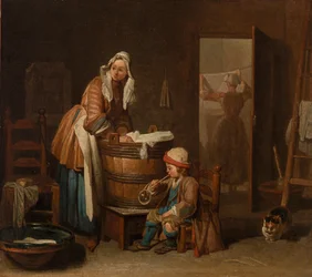 Mujer lavando (La lavandera)