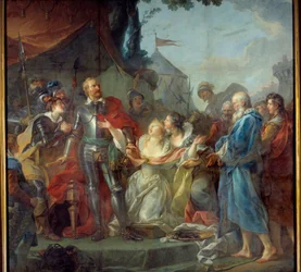 El sitio de Calais en 1347 fue el devotamiento de Eustaquio de San Pedro, el más conocido de los seis burgueses de Calais, que se dirigió al rey de Inglaterra Eduardo III para suplicar por la gracia de los habitantes de Calais (agosto de 1347)