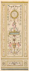 Dibujo, panel ornamental, 1775-1800