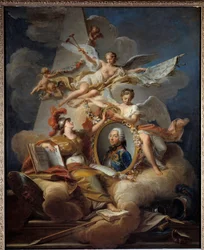 Retrato alegórico de Louis Charles Auguste Fouquet, Duque de Belle Isle, mariscal de Francia (1684-1761)