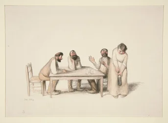 tres hombres barbudos