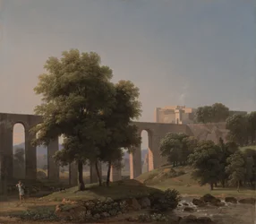 Un acueducto cerca de una fortaleza, 1807