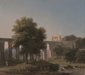 Un acueducto cerca de una fortaleza, 1807