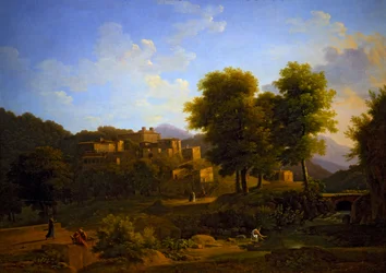 Vista de un pueblo en las colinas de Sabine