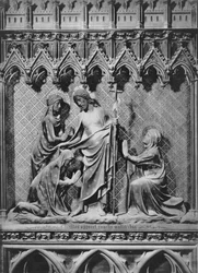 Catedral, interior, pantalla del coro, Jesucristo y las Santas Mujeres, c.1340-51
