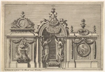 Diseño para un tabernáculo con dos variantes, de: Tabernacles à l