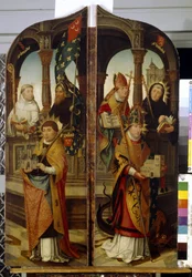 Saint Trond y Saint Guillaume. Paneles firmes de un tríptico (San Trudo y San Guillermo. Dos Paneles laterales del Tríptico). Pintura de Jean (Jehan) Bellegambe (Belgamb, Belgand) (1470-1534), óleo sobre lienzo