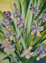 Iris en un borde, 2023 (pastel sobre papel)