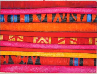Tejidos marroquíes 2, 2013 (gouache sobre papel)