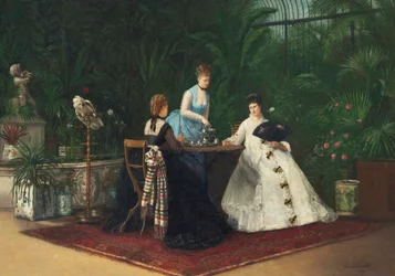 Té en el invernadero, 1893