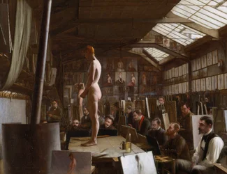 Atelier de Bouguereau en la Académie Julian, París