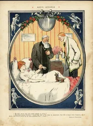 Ilustración de Jehan Testevuide (1873-1924) en Le Lire, no. 375, 09/04/10 - Mejor sensible - Médico