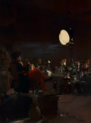 Una clase nocturna, c. 1881