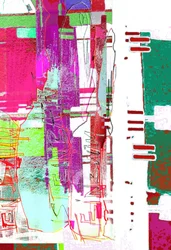 Abstracto vibrante con efectos glitch