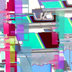 Abstracto vibrante con efectos glitch
