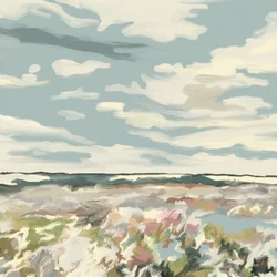 Flores de las dunas, cielo oceánico