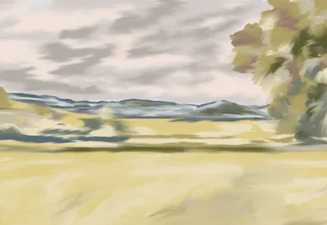 Paisaje de colinas onduladas