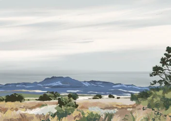 Vastas montañas desérticas