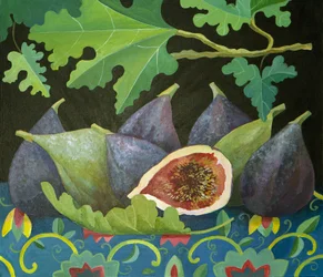 Higos sobre negro, 2014 (acrílico sobre lienzo)