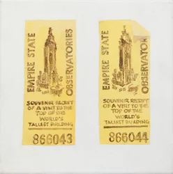 Billete antiguo del Empire State Building (acrílico)