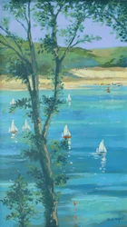 Salcombe Through The Trees (óleo sobre lienzo)